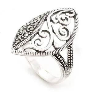 Taşsız/Sade Bayan Gümüş Yüzük HSBY-372