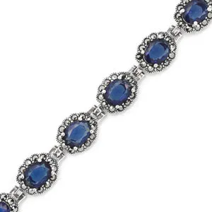 Doğal Taşlı Gümüş Bileklik HSBLK-079