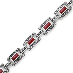 Doğal Taşlı Gümüş Bileklik HSBLK-107