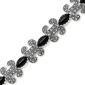 Doğal Taşlı Gümüş Bileklik HSBLK-120