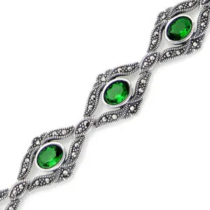 Doğal Taşlı Gümüş Bileklik HSBLK-122