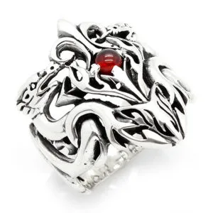 Hayvan Figürlü Erkek Gümüş Yüzük HSHA-087