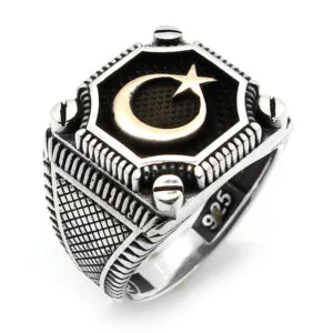 Taşsız/Sade Erkek Gümüş Yüzük HS-798-AY