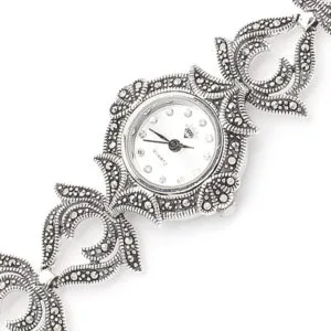 Markazit Taşlı Gümüş Saat HSMSAAT-170