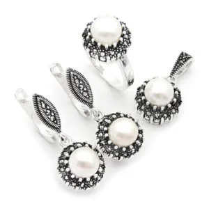 İncili Gümüş Set/Takım HSST-106