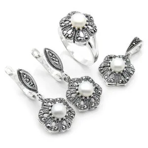 İncili Gümüş Set/Takım HSST-107