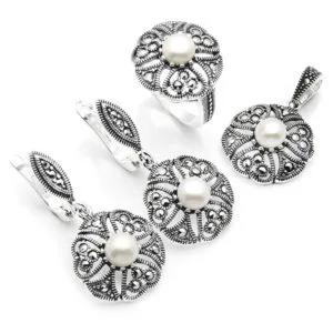 İncili Gümüş Set/Takım HSST-111