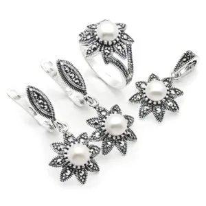 İncili Gümüş Set/Takım HSST-126