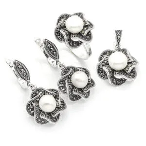 İncili Gümüş Set/Takım HSST-228