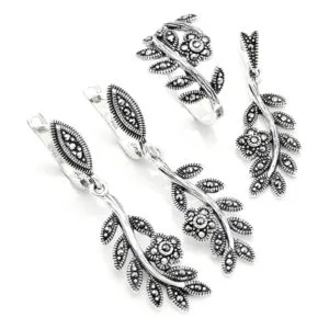 Taşsız/Sade Gümüş Set/Takım HSST-204