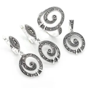 Taşsız/Sade Gümüş Set/Takım HSST-223