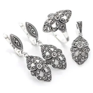 Taşsız/Sade Gümüş Set/Takım HSST-229