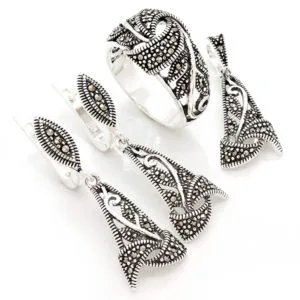 Taşsız/Sade Gümüş Set/Takım HSST-282